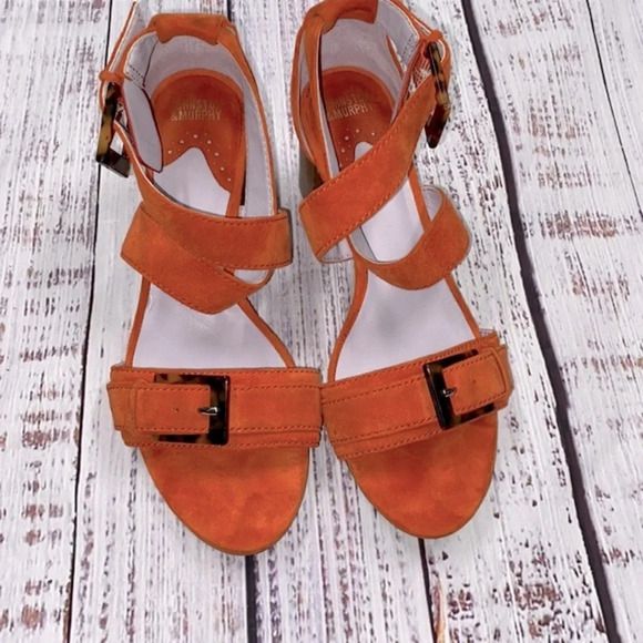 Johnston & Murphy leather block heels size 6 1/2 - Picture 2 of 10